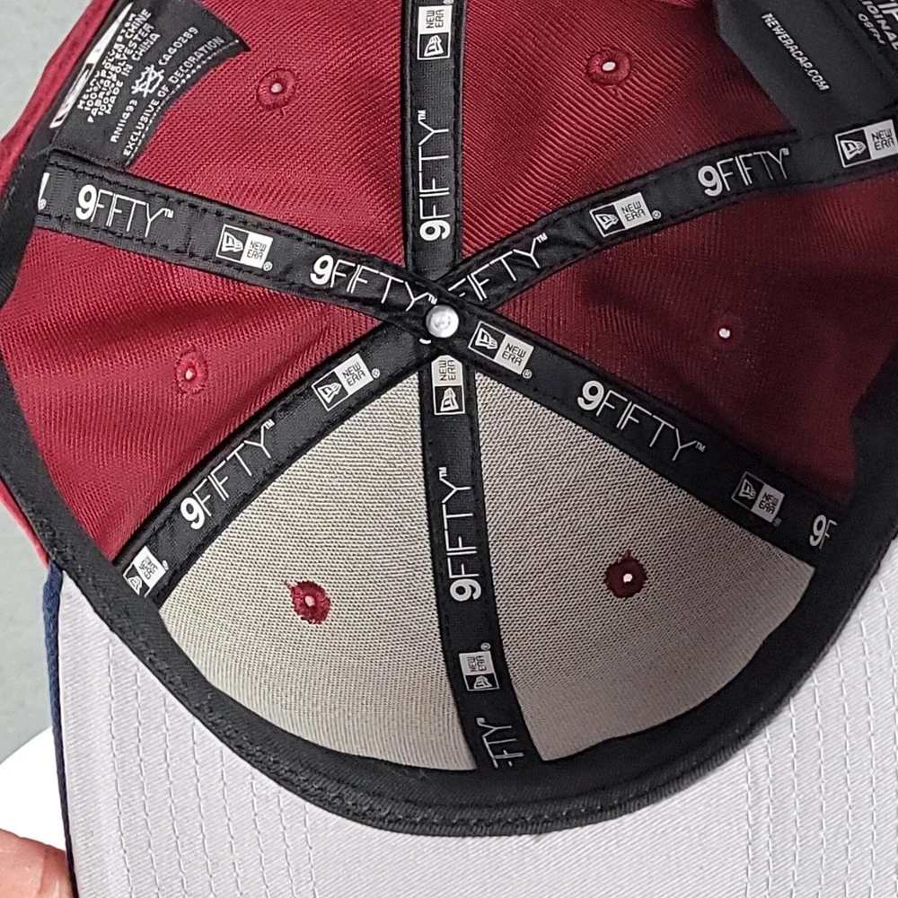New Era Hat Men OSFA Red Cleveland Cavaliers Cavs 9Fifty Snapback NBA Cap